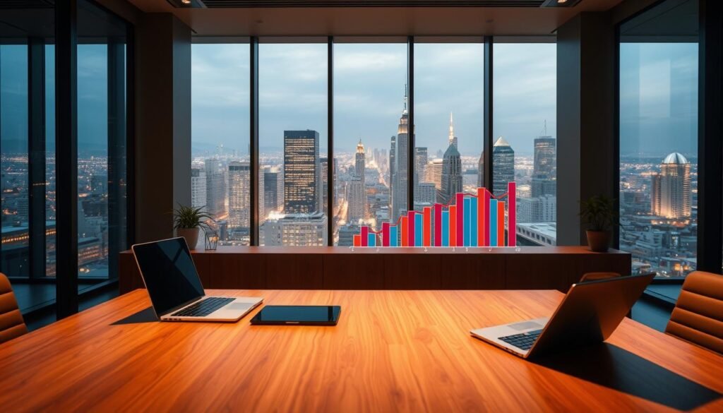 A modern, sleek office interior with a large, wooden desk in the foreground. On the desk, a laptop, a tablet, and a graph chart displaying cost analysis data for ultrastreampro's IPTV services. The background features floor-to-ceiling windows, providing a panoramic view of a vibrant cityscape. Warm, natural lighting illuminates the scene, creating a sense of professionalism and productivity. The overall atmosphere conveys a sense of thoughtful, data-driven decision-making in the IPTV industry. A modern, sleek office interior with a large, wooden desk in the foreground. On the desk, a laptop, a tablet, and a graph chart displaying cost analysis data for ultrastreampro's IPTV services. The background features floor-to-ceiling windows, providing a panoramic view of a vibrant cityscape. Warm, natural lighting illuminates the scene, creating a sense of professionalism and productivity. The overall atmosphere conveys a sense of thoughtful, data-driven decision-making in the IPTV industry.