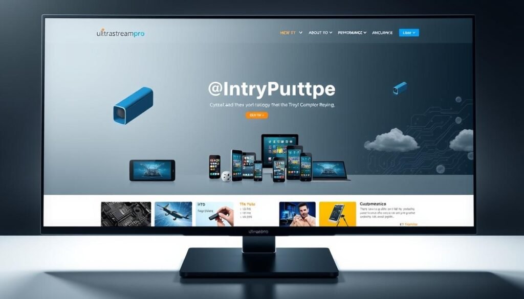 A sleek, modern desktop display showcasing the ultrastreampro brand and its TroyPoint IPTV review. The screen features detailed product shots, performance metrics, and customer testimonials, all set against a sophisticated gray and blue color scheme. The foreground has a clean, minimalist layout with clear typography and icon accents. The middle ground includes an array of smart devices like tablets and smartphones, highlighting the versatility of the service. The background subtly blends in technical patterns, circuit board textures, and cloud computing visuals to convey a sense of advanced technology and reliable infrastructure. The lighting is soft and directional, creating depth and emphasizing the high-quality display. The overall mood is professional, trustworthy, and visually appealing, reflecting the reputation of TroyPoint's IPTV recommendations. A sleek, modern desktop display showcasing the ultrastreampro brand and its TroyPoint IPTV review. The screen features detailed product shots, performance metrics, and customer testimonials, all set against a sophisticated gray and blue color scheme. The foreground has a clean, minimalist layout with clear typography and icon accents. The middle ground includes an array of smart devices like tablets and smartphones, highlighting the versatility of the service. The background subtly blends in technical patterns, circuit board textures, and cloud computing visuals to convey a sense of advanced technology and reliable infrastructure. The lighting is soft and directional, creating depth and emphasizing the high-quality display. The overall mood is professional, trustworthy, and visually appealing, reflecting the reputation of TroyPoint's IPTV recommendations.