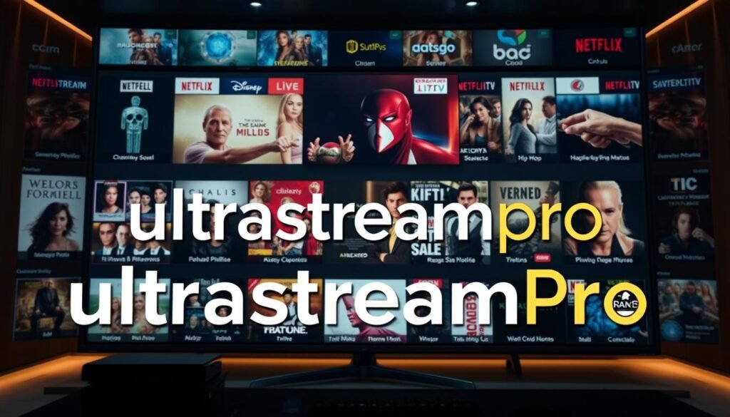 A sophisticated and modern television streaming service provided by ultrastreampro, showcasing a sleek and intuitive user interface. The foreground features the ultrastreampro logo and branding, prominently displayed against a backdrop of various streaming platforms and content providers. The middle ground showcases a collection of popular movies, TV shows, and live channels, creating a visually appealing and informative composition. The background subtly incorporates a cinematic atmosphere, with warm lighting and a sense of depth, suggesting the immersive viewing experience offered by ultrastreampro's prime IPTV service. The overall image conveys a sense of quality, reliability, and a wide range of entertainment options, aligning with the article's subject and section title.